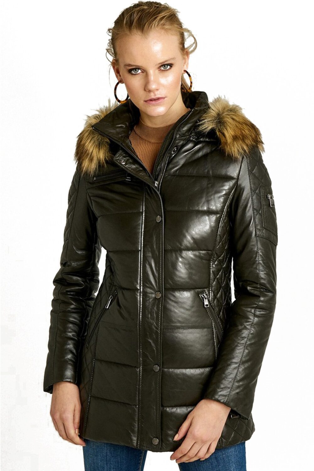 Fashionable Womens Jacket - Ladies Black Real Leather Jacket