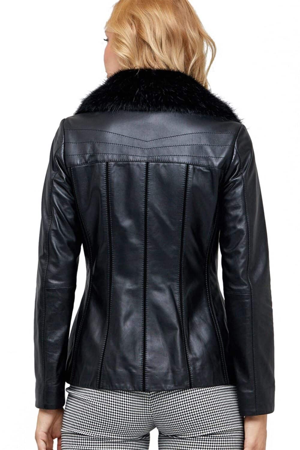 Womens Black Leather Trench Coat 100 Premium Pure Leather Jacket