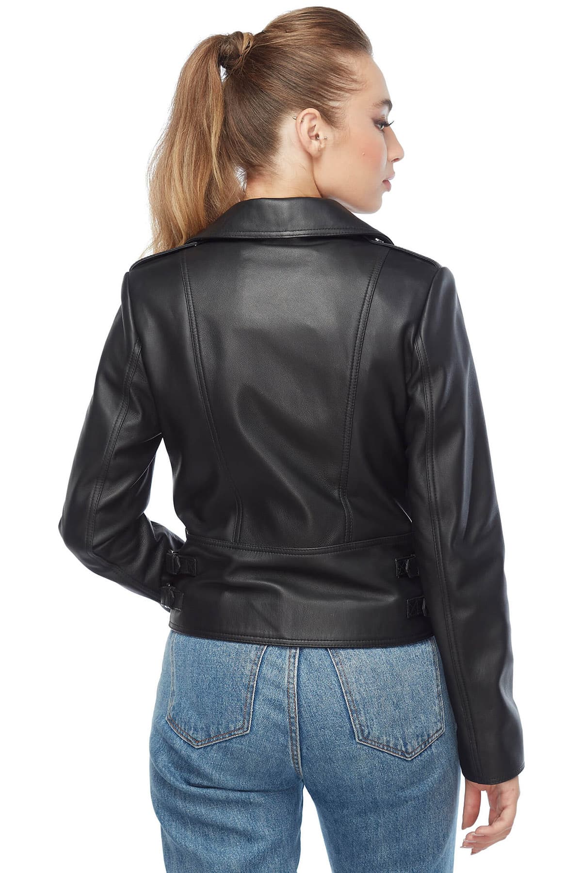Catherine Women's 100 % Real Moto Leather Jacket