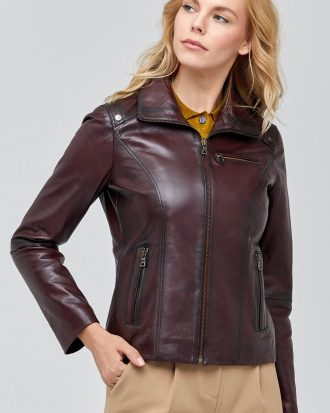 Original maroon leather jacket