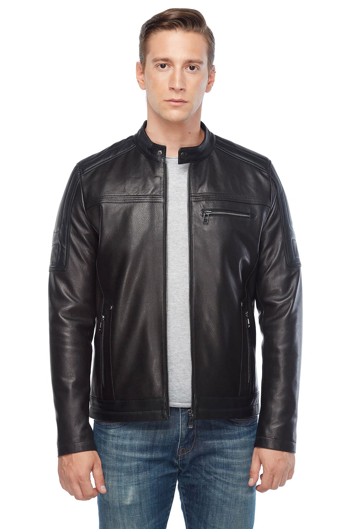You've Searched for Mens Black Leather Sport Jacket