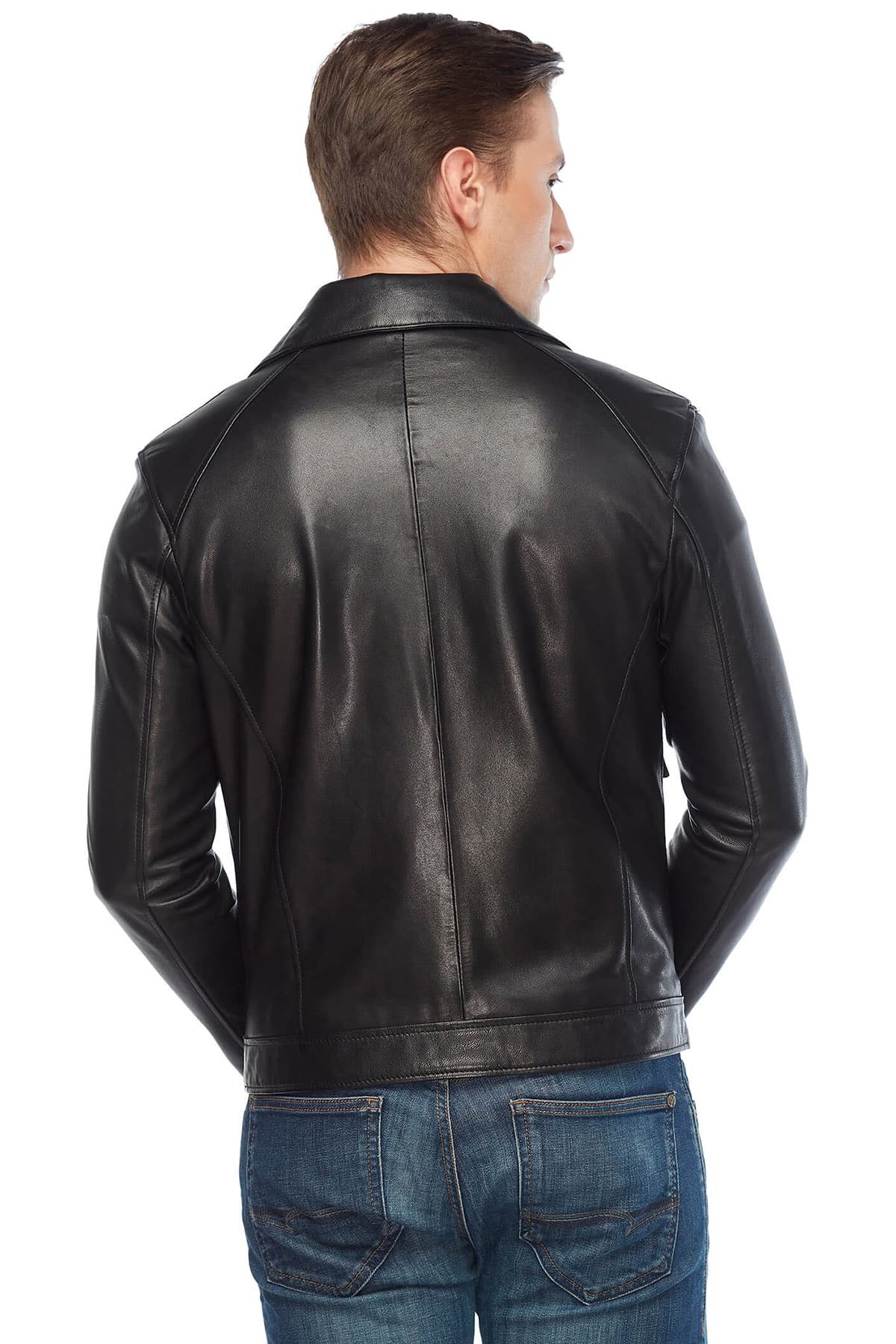 Orlando Bloom Men's 100 % Real Black Leather Jacket