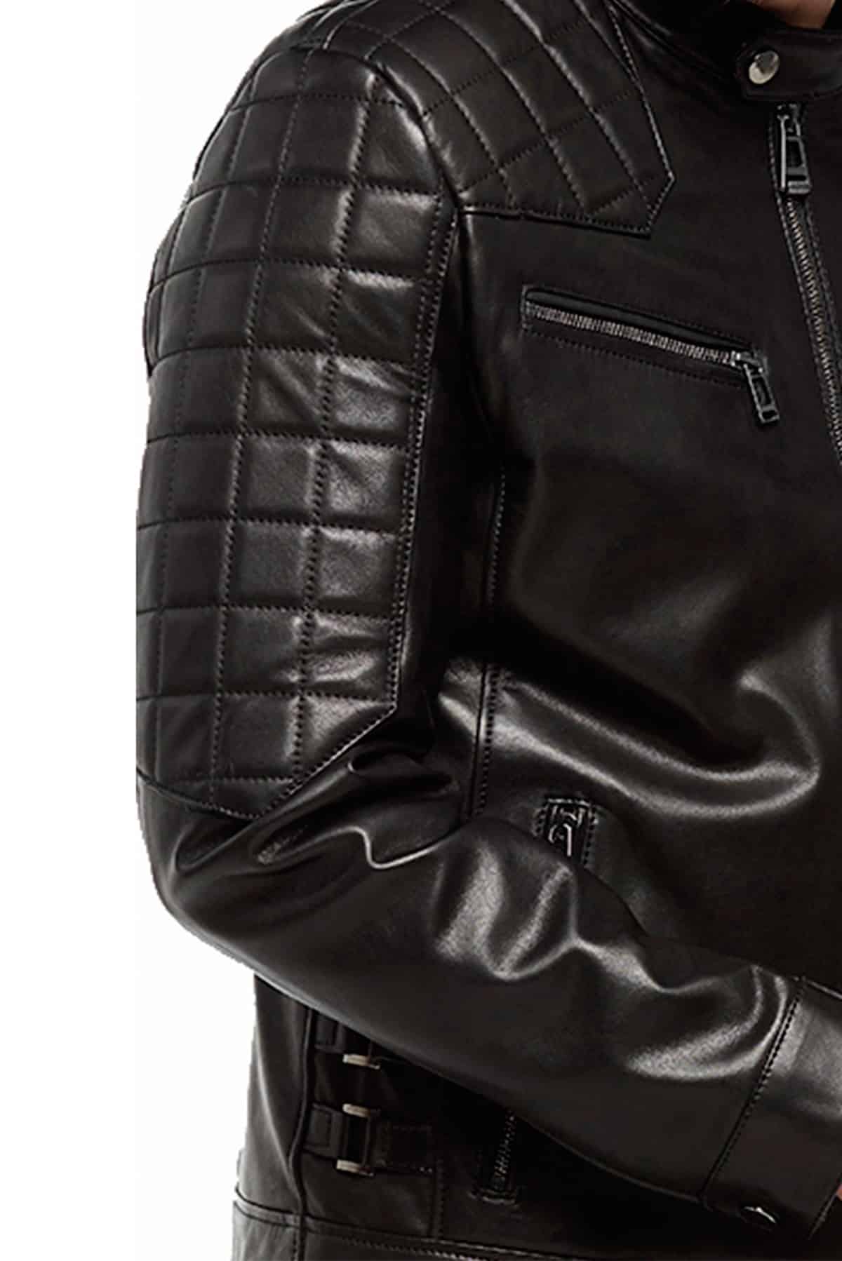 Black Quilted Leather Jacket - Buy Mens Fashion in Australia