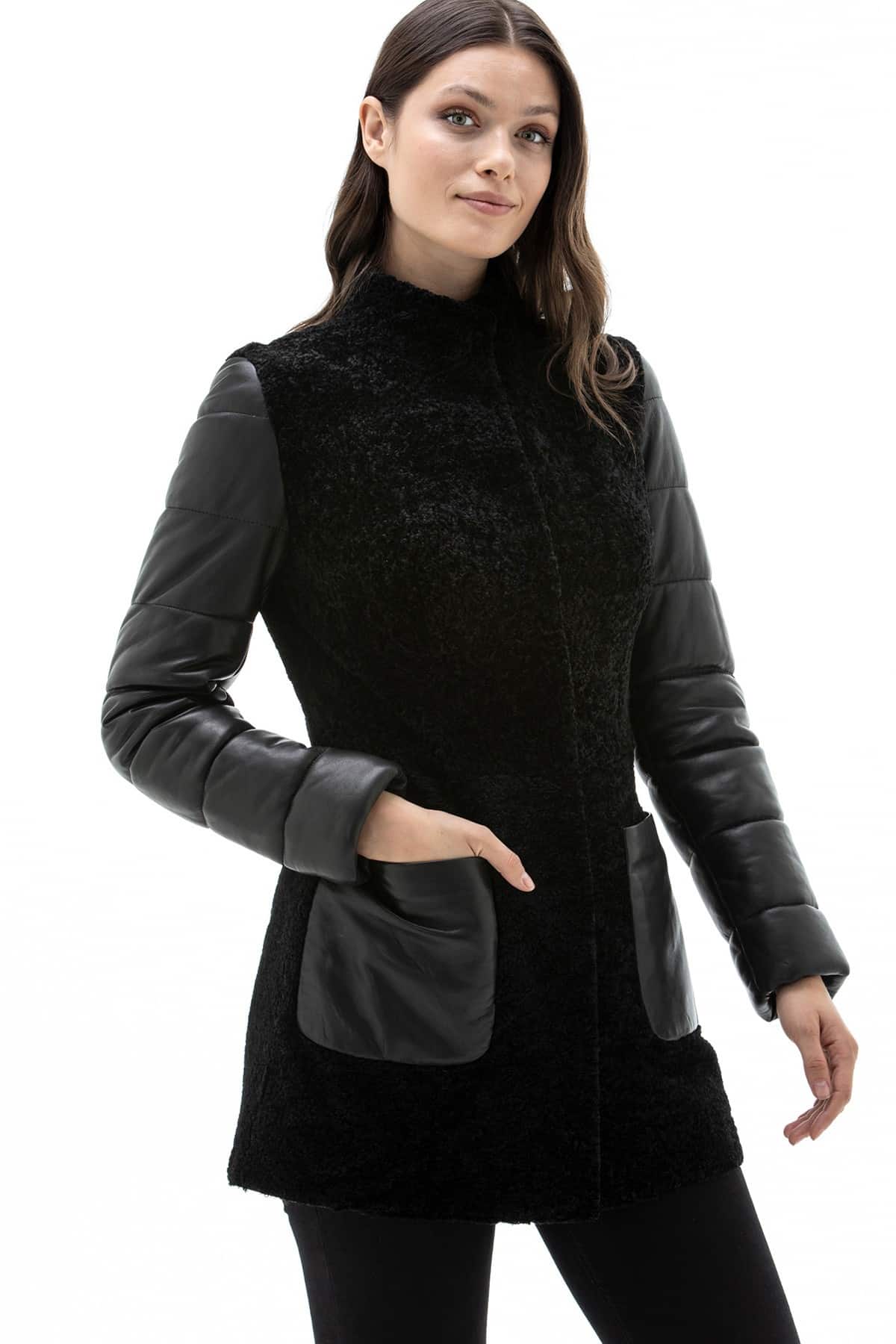 Fashionable Womens Jacket - Ladies Black Real Leather Jacket