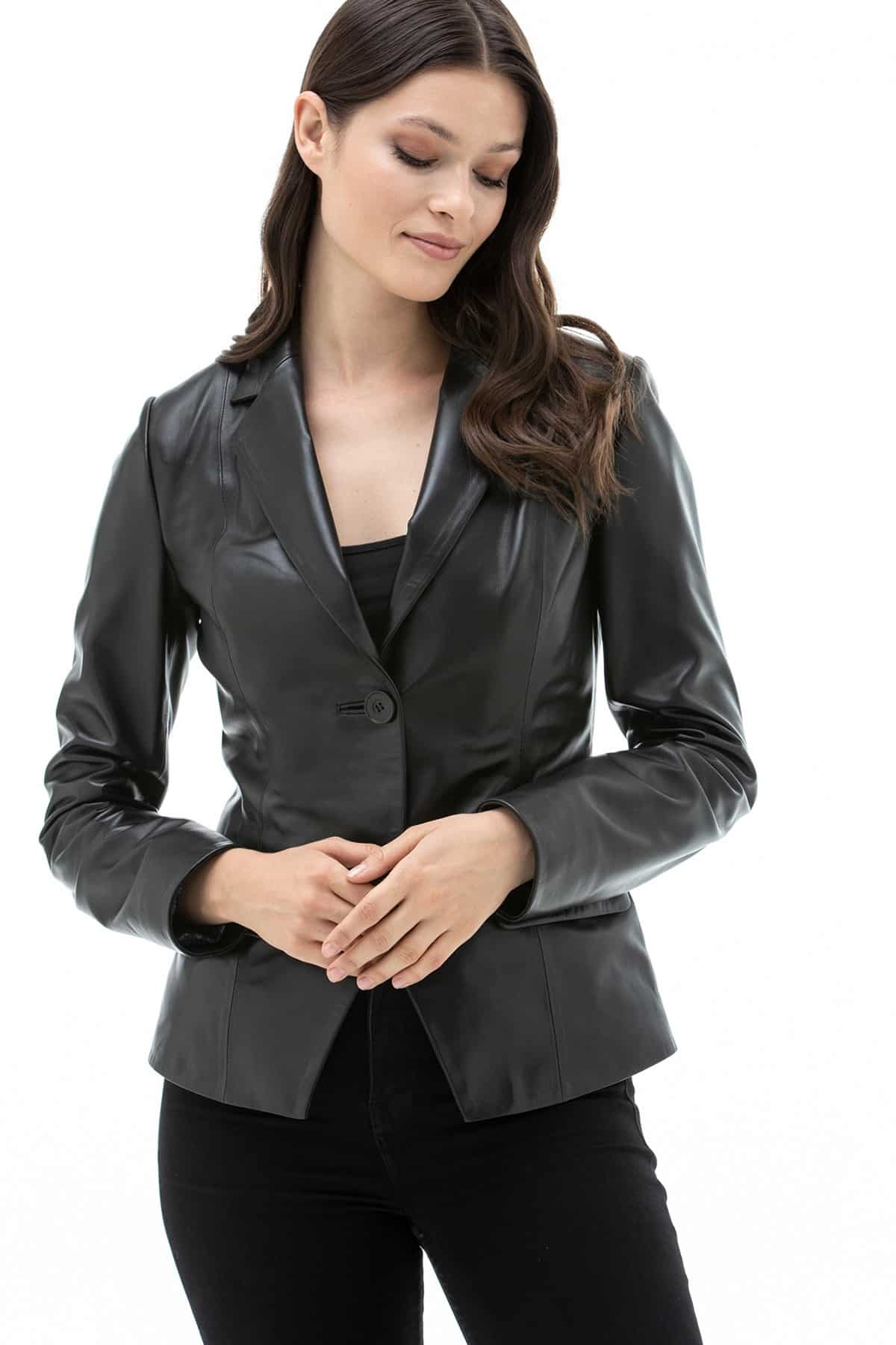 ralph lauren women's genuine leather blazers