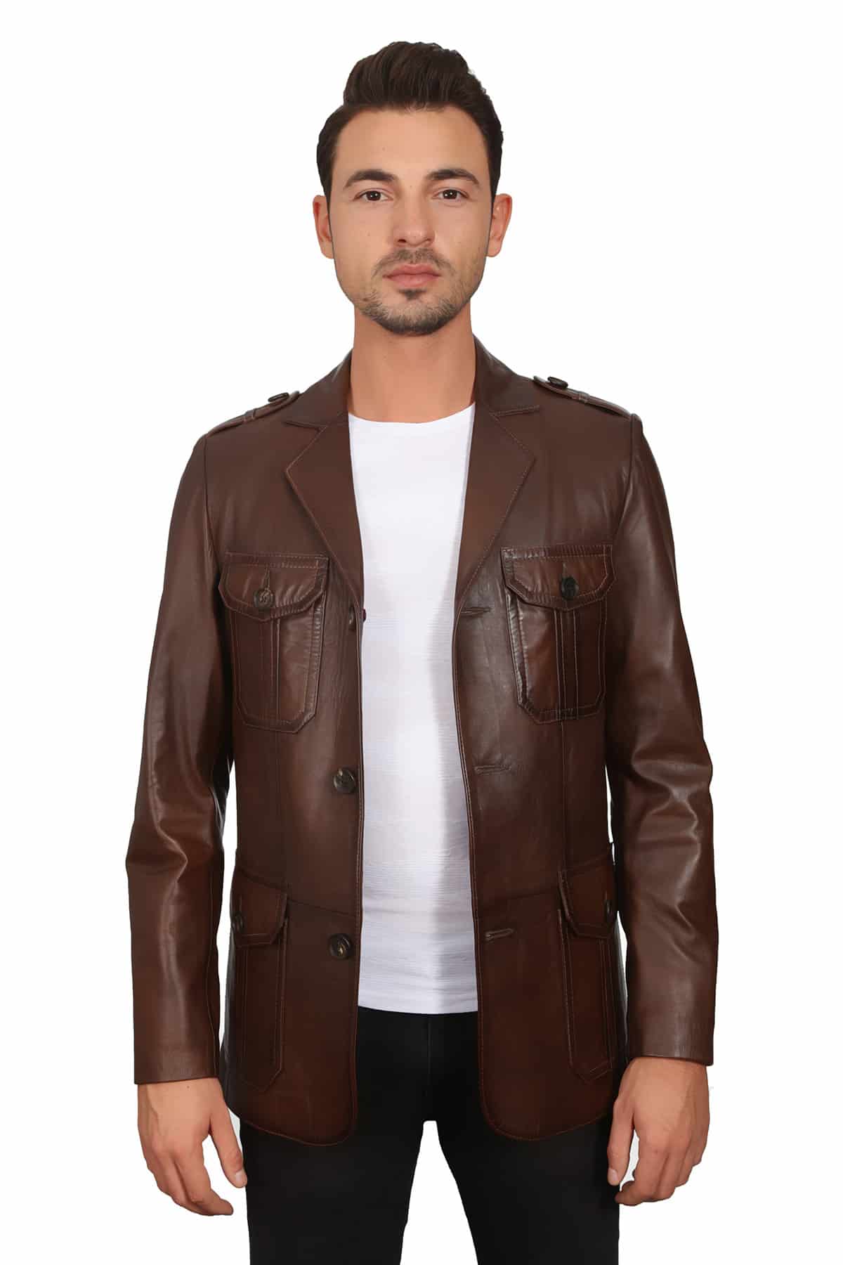 New Shearling Coat Mens B3 Bomber Jacket Short Fur Coat Brown Leather Jacket  Fashion Motorcycle Jacket Mens Winter Coats - Genuine Leather - AliExpress