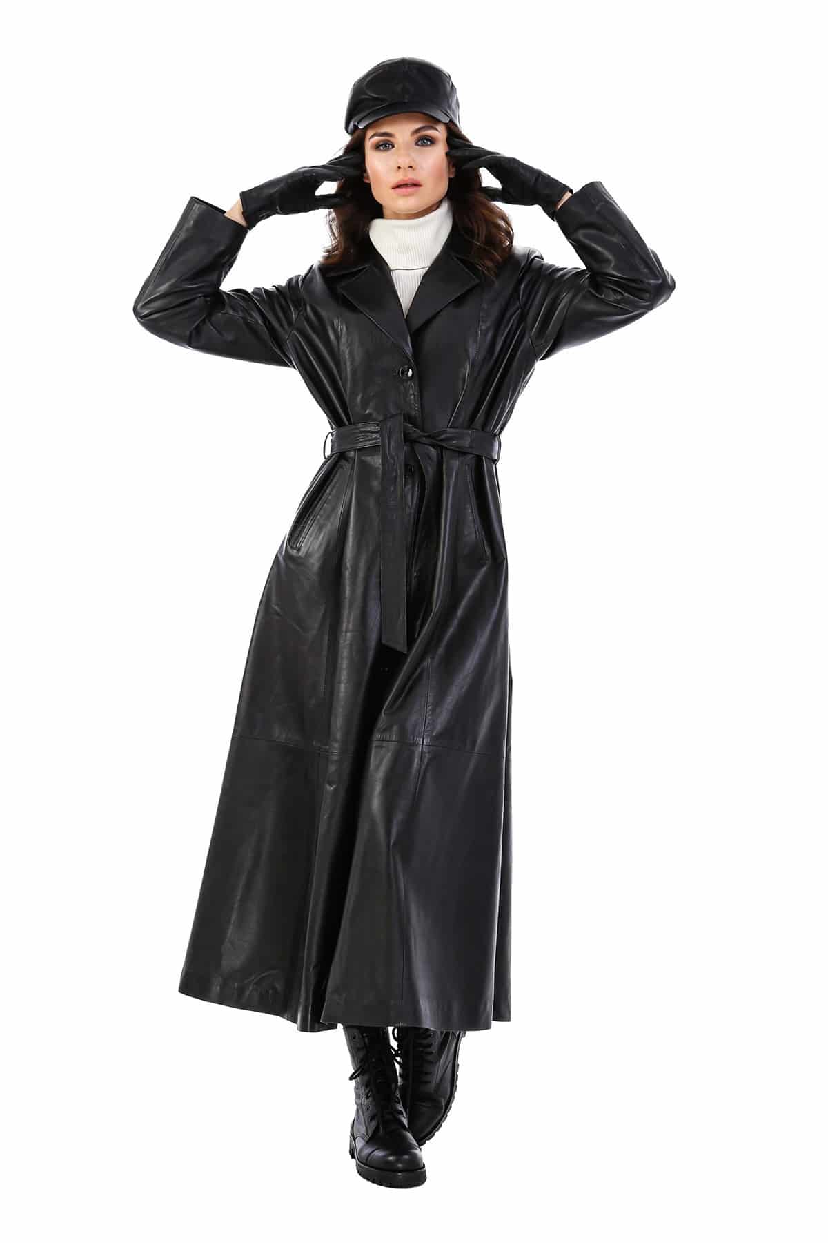 Black Trench Coat With Hood