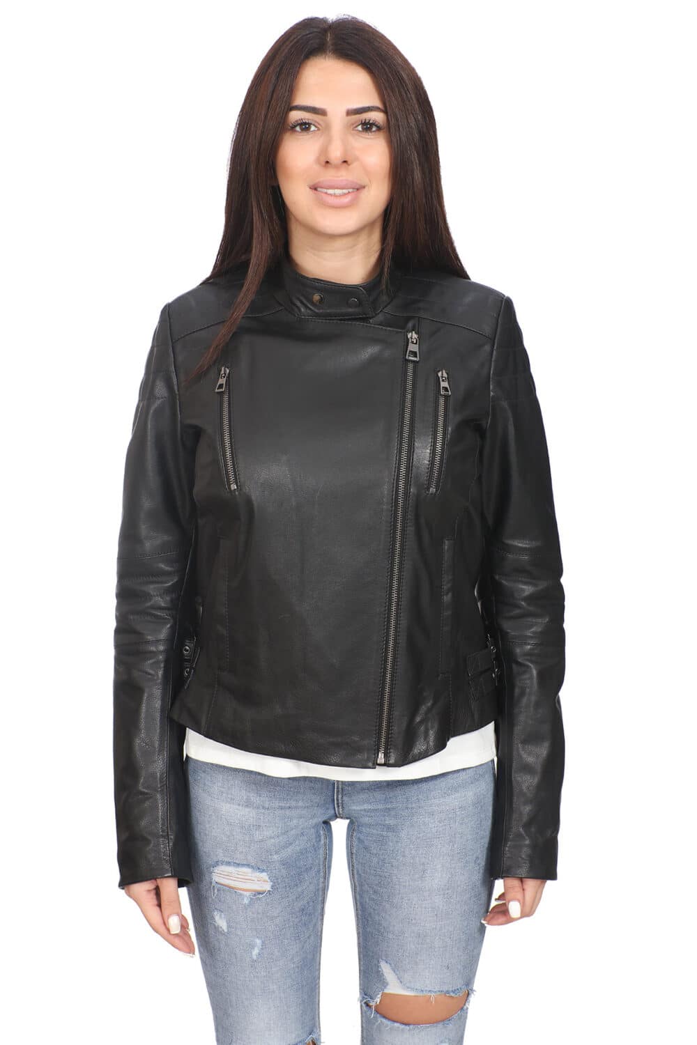 Waxed Brown Leather Coat Women - Long Coat for Sale in Texas