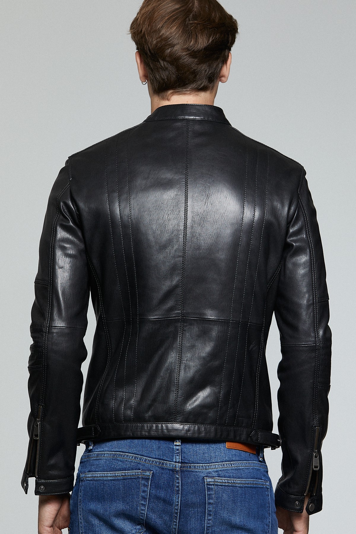 Black Leather Jacket for Men's | Casual Biker Style Jacket