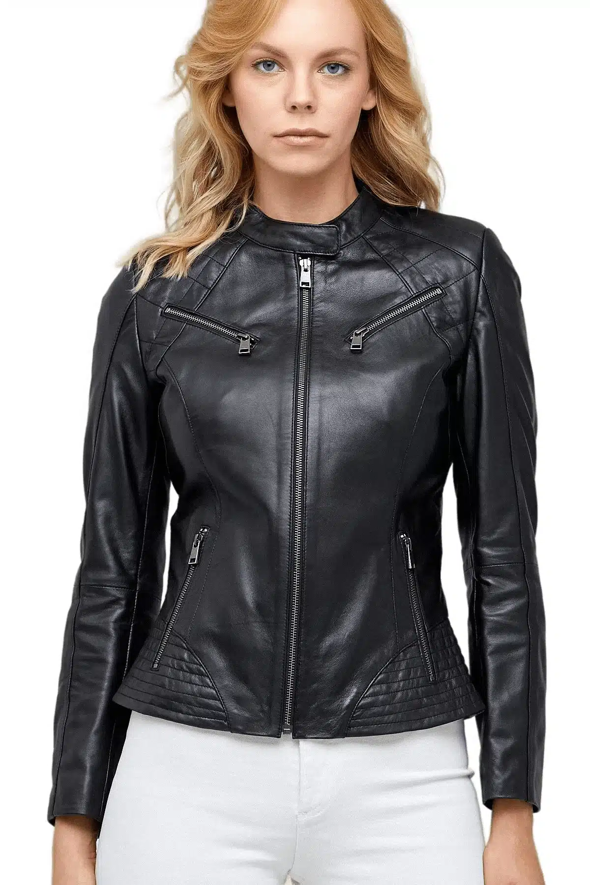 Millie Women's 100 % Real Black Leather Jacket