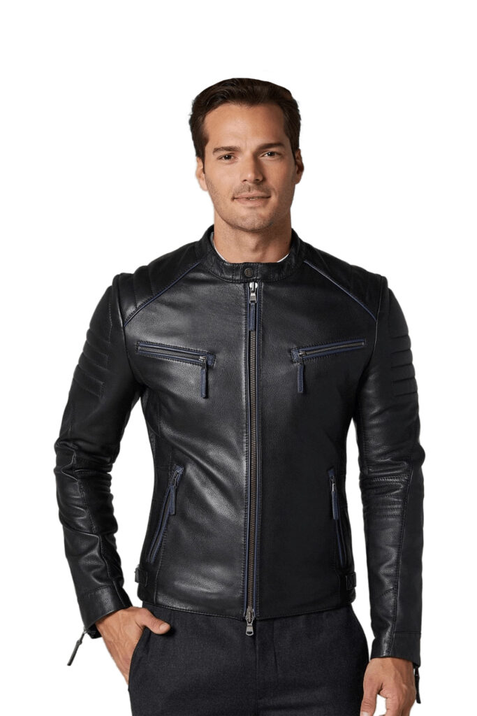 The Popular Leather Cafe Racer Jacket Mens Best Biker Leather Jacket 