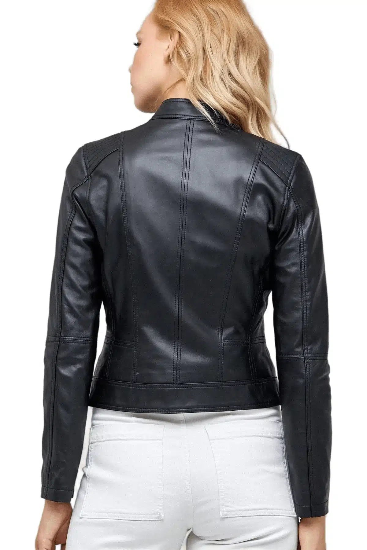 Eira Women's 100 % Real Black Leather Biker Jacket