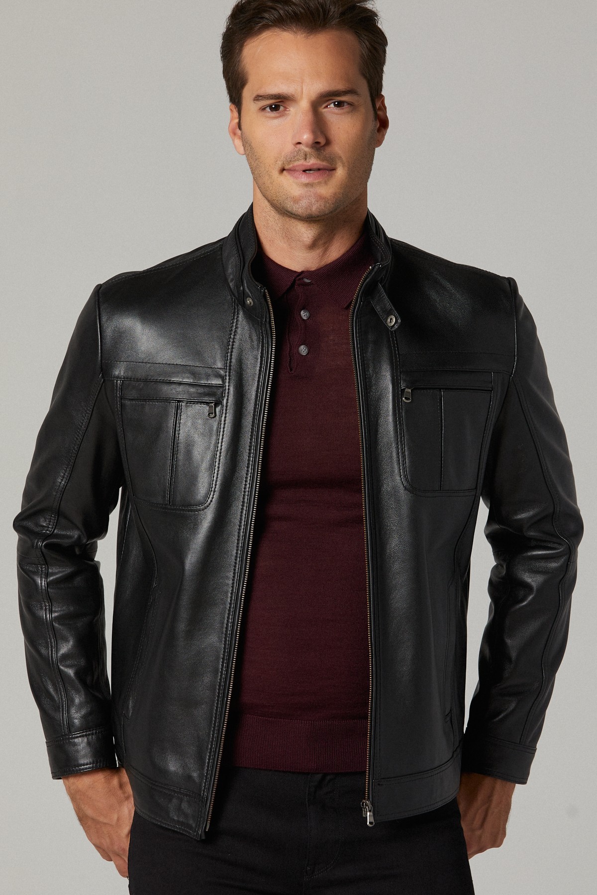 Black Men's Fashion Leather Jacket | Most Trendy Mens Jacket