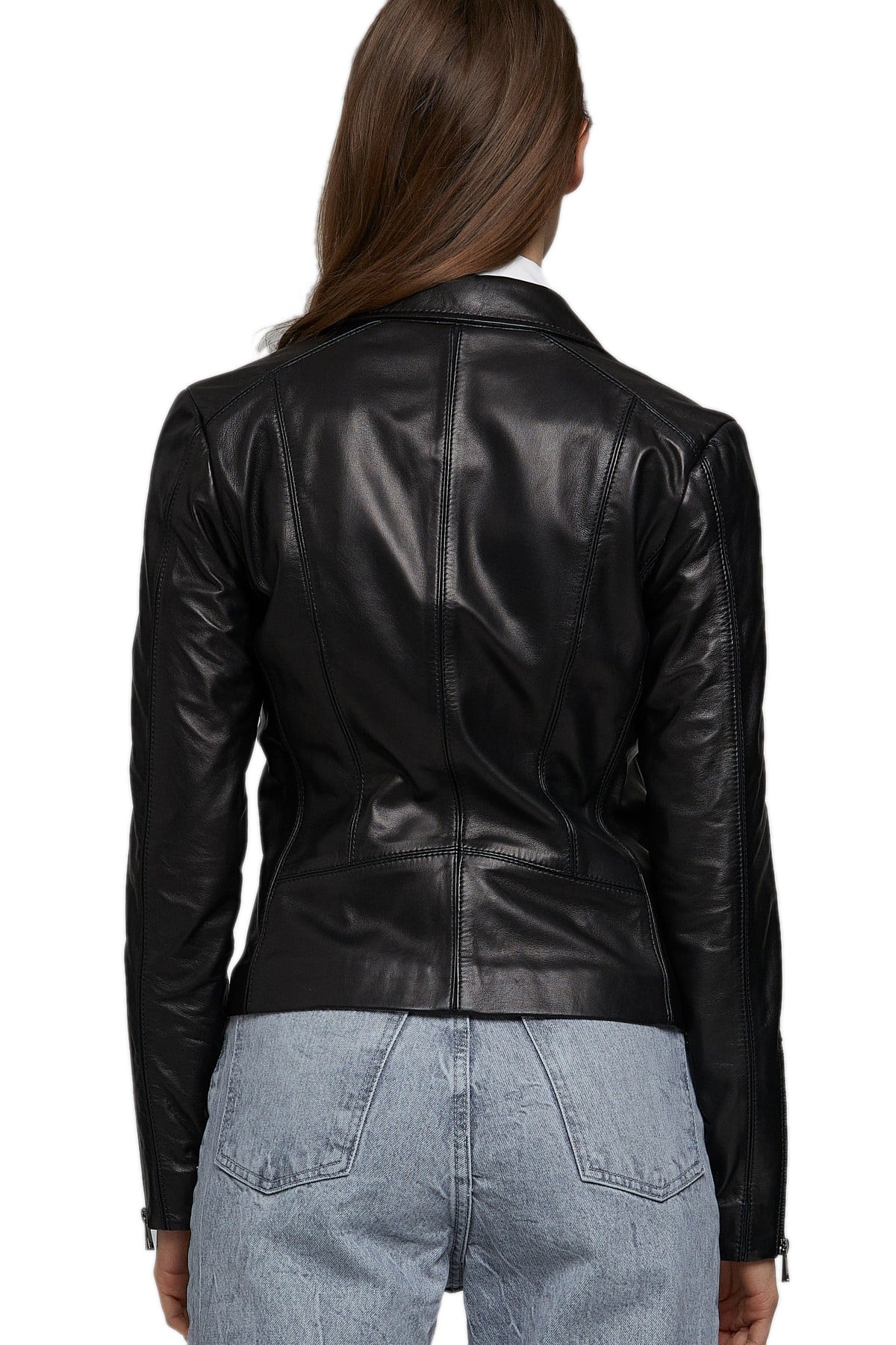 Gisele Bundchen Women's 100 % Real Black Leather Jacket