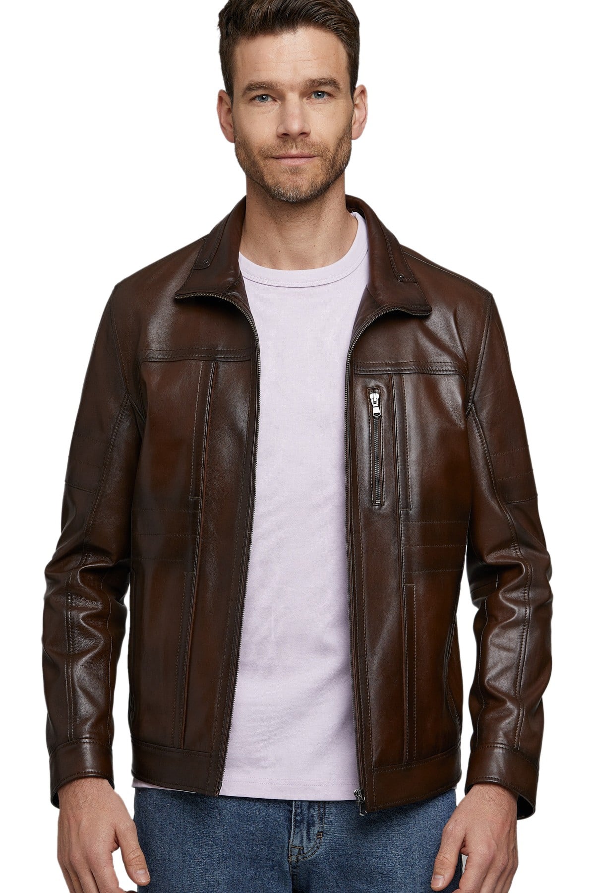 Looking For Brown Mens Fashion Leather Jacket? All Sizes Here