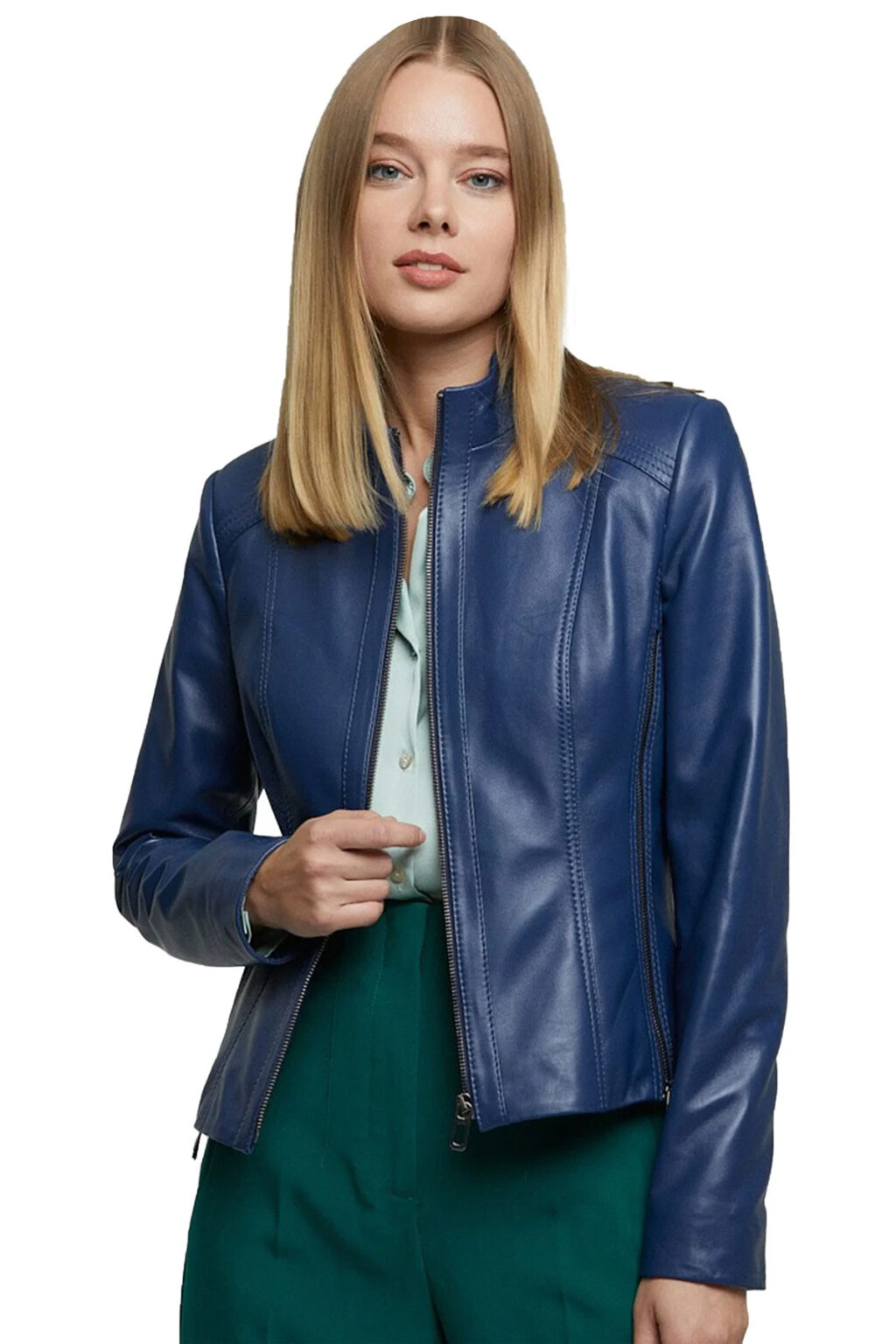 100% Pure Real Lambskin Leather Coats - Women Leather Jacket