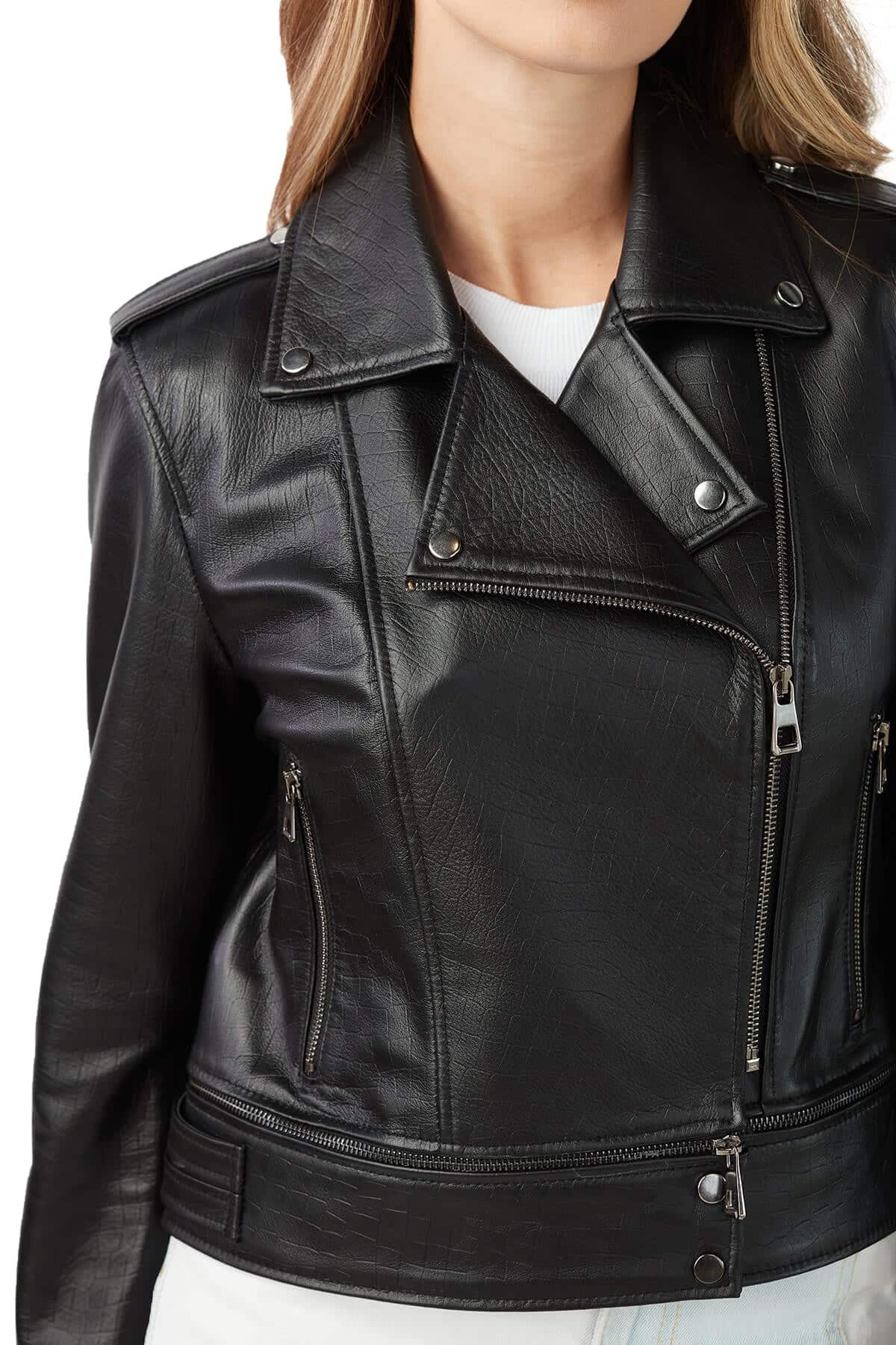 Lorna Jane Women's Black Alice Moto Biker Faux Leather Athletic Jacket Small  - $49 - From Savannah