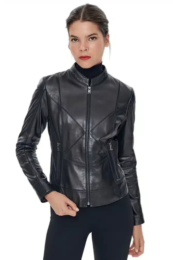 Tiffany Women's Cafe Racer Leather Jacket